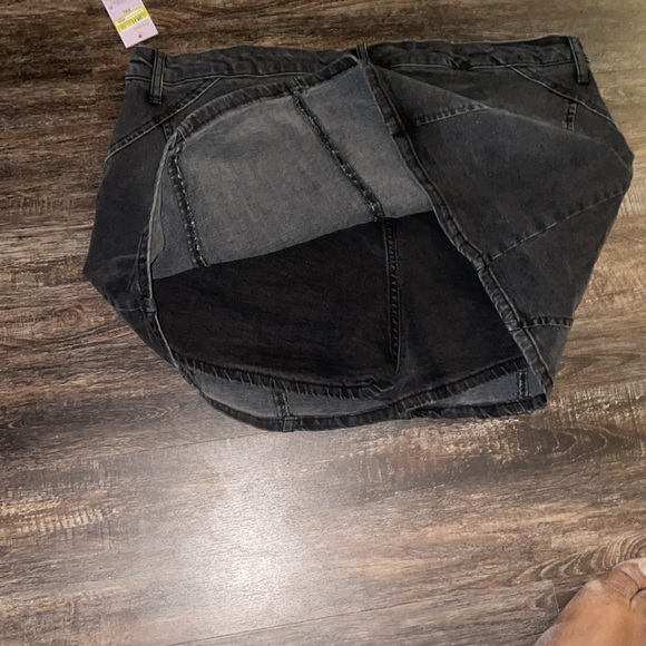 Wild Fable Black Denim Mini Skort with Stud Details - Picture 4 of 5